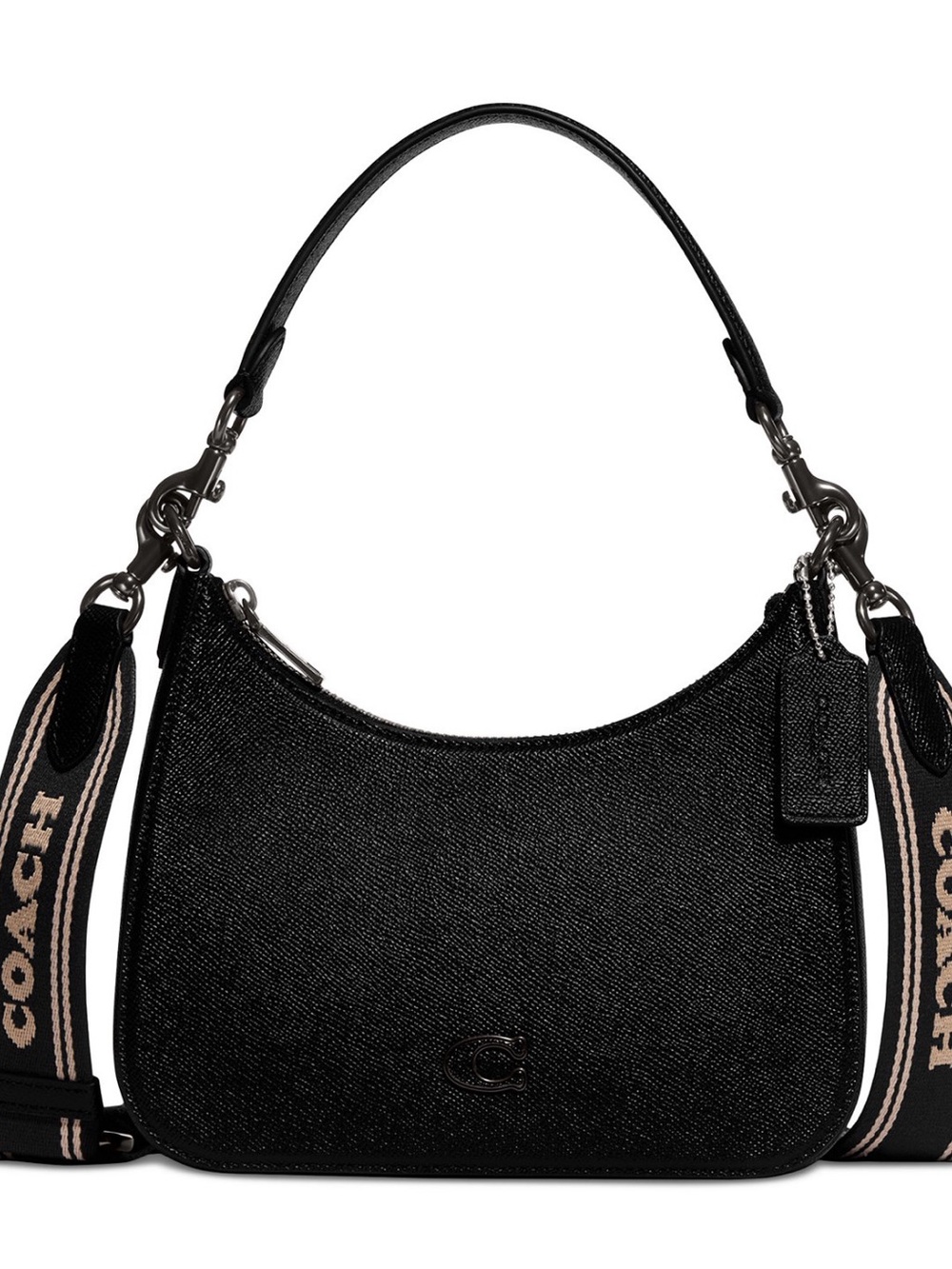 Coach Crossgrain Leather Crossbody Purse - Black